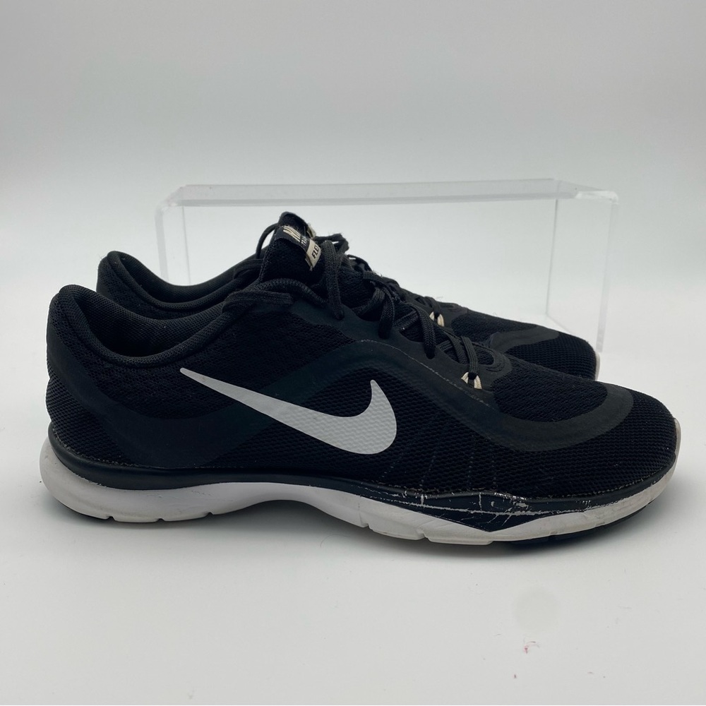 Nike Flex Trainer 6 Women Size 8.5 Shoes Black Running Sneakers Low Lace Up